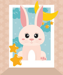 cute baby rabbit card