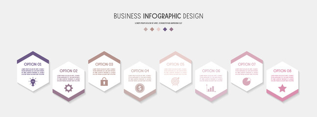 Design of infograph with business icons. Vector