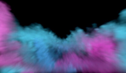Dark Blue Blurred Pink Brush For Valentine's Night Background