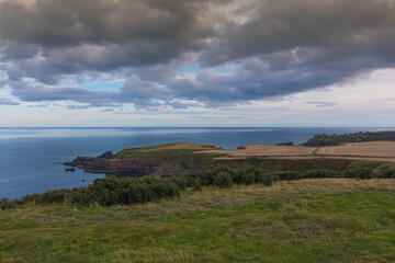 Ocean View of New Slains Castle,  Aberdeenshire, Scotland - Bram Stoker Dracula Writing Location