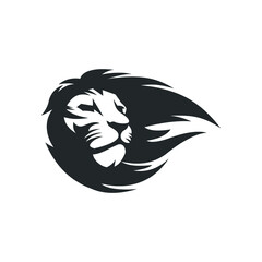 LIon Head Logo Design Vector
