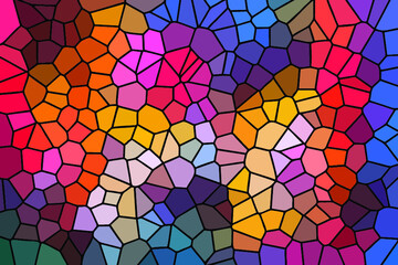 Multicolor Broken Stained Glass Background