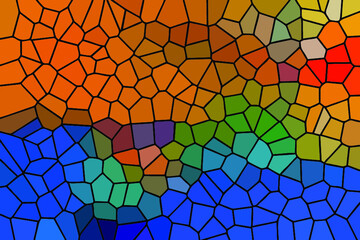 Multicolor Broken Stained Glass Background