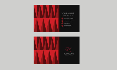 New design black and red business card vector design