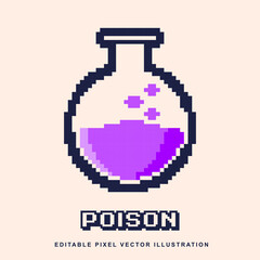 Pixel poison creative design icon vector illustration for video game asset, motion graphic and others