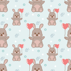 Cute bear cartoon seamless pattern, lovely teddy seamless pattern, Creative for  kids texture for fabric, wrapping, textile, wallpaper, apparel. Vector illustration background.