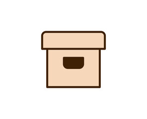 Box line icon. Vector symbol in trendy flat style on white background. Commerce sing for design.