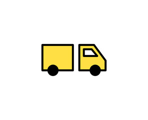 Delivery truck line icon. Vector symbol in trendy flat style on white background. Commerce sing for design.