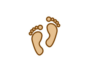 Foot line icon. High quality outline symbol for web design or mobile app. Thin line sign for design logo. Color outline pictogram on white background
