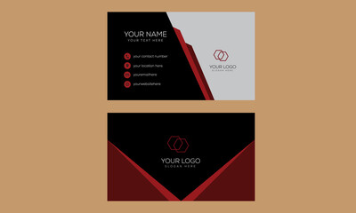Professional modern and unique business card vector design template 