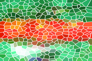 Multicolor Broken Stained Glass Background with White lines
