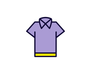 T-shirt line icon. Vector symbol in trendy flat style on white background. Travel sing for design.