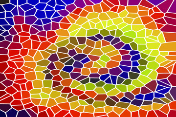 Fototapeta premium Multicolor Broken Stained Glass Background with White lines 