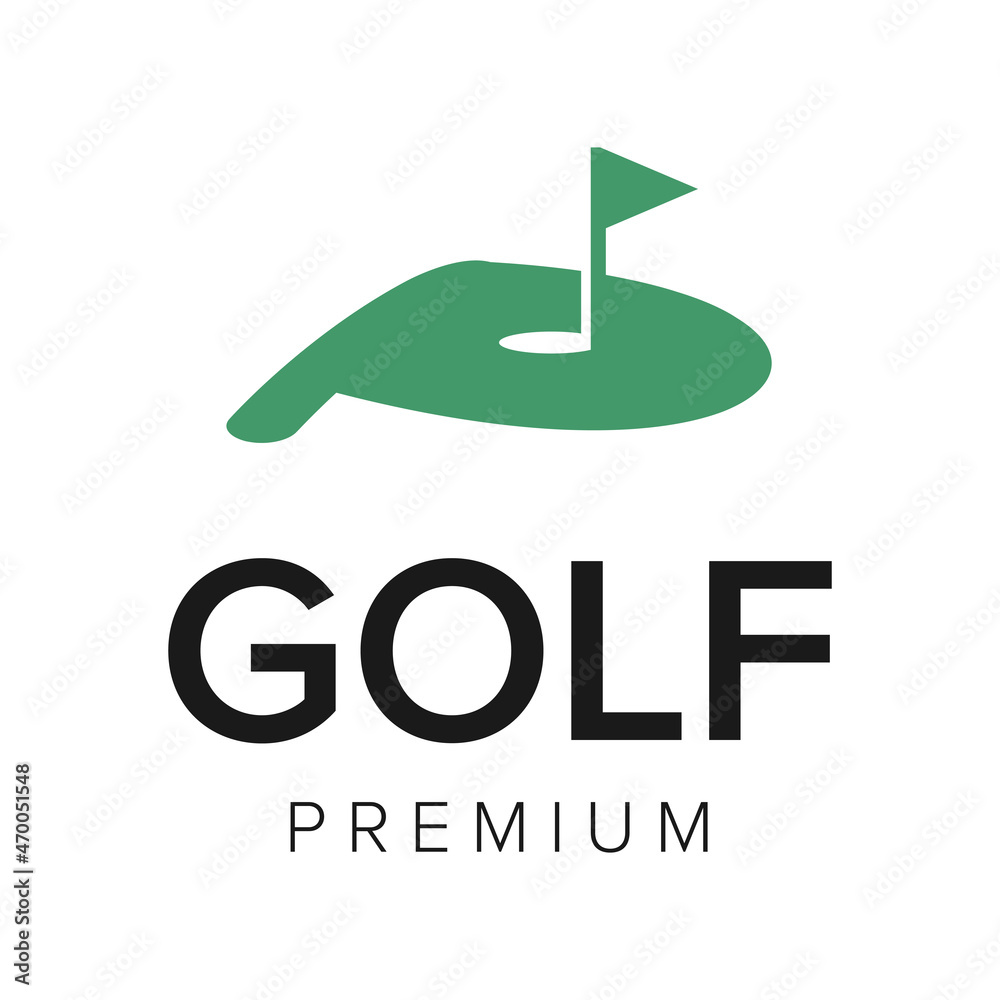 Wall mural letter p golf logo icon vector template - Wall murals