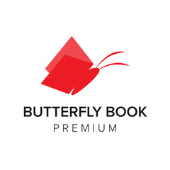 butterfly book logo icon vector template
