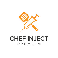 chef inject logo icon vector template