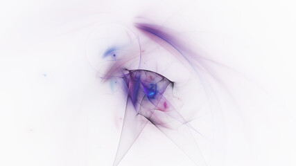 Abstract colorful violet shapes. Fantasy light background. Digital fractal art. 3d rendering.
