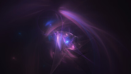 Abstract colorful violet fiery shapes. Fantasy light background. Digital fractal art. 3d rendering.