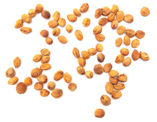 Dried apricot on a white background.