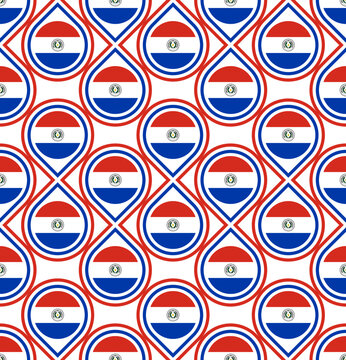 seamless pattern of paraguay flag. vector illustration