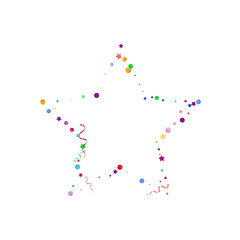 Red and Yellow Star Festive Vector White