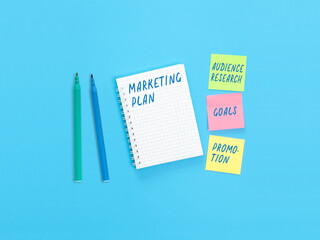 Handwriting text Marketing plan