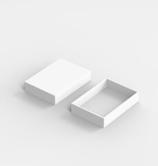 empty white box mock-up template for branding design marketing packaging 
