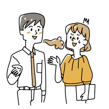 recommend clip art: 男性の口臭が気になる女性