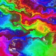 Digital rainbow liquid paint