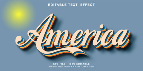 text effect editable america