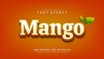 mango editable text effect vector illustration