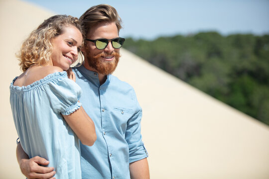 a young couple on vacation