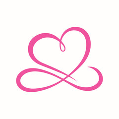 Love infinity logo vector.