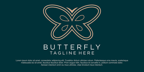  Butterfly Logo conceptual simple icon. Logo. Vector illustration