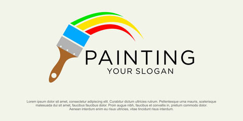 Painting Logo Vector, Icon Design template