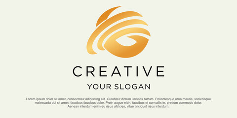 Letter G logo. Alphabet logotype vector design