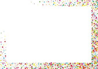 Blue Confetti Design Illustration. Round Graphic © Vlada Balabushka