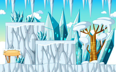 A Game Template Ice Cave Scene