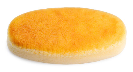 Sponge cake isolated on white background, Soft Sponge cake on White Background With clipping path.