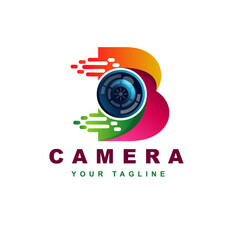 letter k logo with "electronic" and "camera" concept.