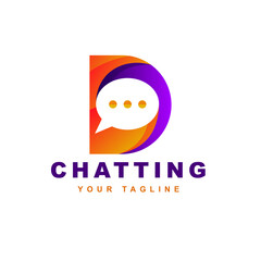 letter k logo with "communication" and "bubble chat" concept.