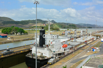Canal de Panam&aacute;, en Panam&aacute; City, en el oc&eacute;ano Pac&iacute;fico