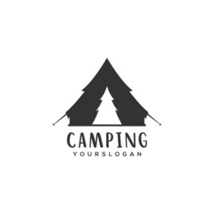Fototapeta premium camping logo design vector