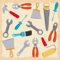 Obraz premium construction and carpentry tools