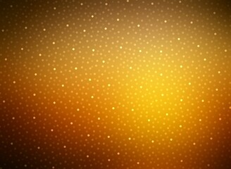 Golden sparkles cover yellow empty background for festive decor. 