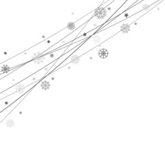 snow flakes on strings background for christmas time