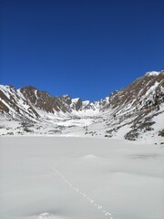 snow covered mountains
