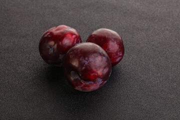 Ripe and sweet purple plum