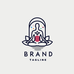 meditation logo for brand and company