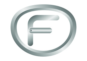 F letter initial logo design art